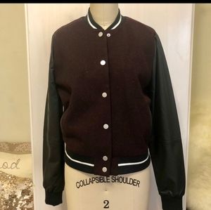 Abercrombie and Fitch burngundy red bomber jacket